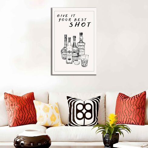 VejiA Retro and modern cocktail art wall painting - colorful bar decoration poster, perfect for kitchen, home office and college dormitory (Unframed, 8x12and12x16) in Saudi Arabia