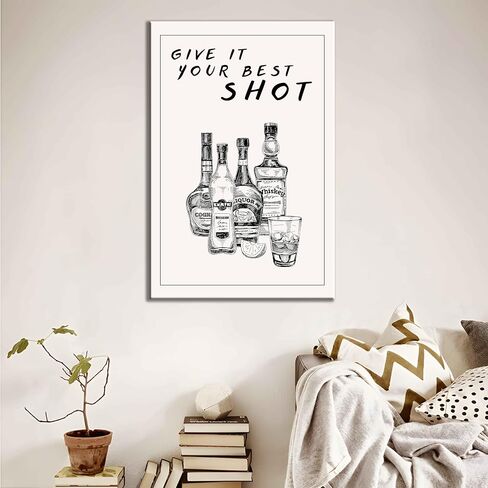VejiA Retro and modern cocktail art wall painting - colorful bar decoration poster, perfect for kitchen, home office and college dormitory (Unframed, 8x12and12x16) in Saudi Arabia