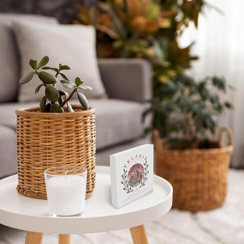 OFlich Book Lovers Wood Box Sign - Book Lovers Readers Gifts, the House of Wind Book Club Bookish Wooden Signs for Home Decor, Velaris Decor, Book Shelf Decor, Book Club Gifts 5x5 (Black-2) in Kuwait