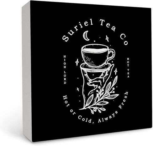 OFlich Book Lovers Wood Box Sign - Book Lovers Readers Gifts, the House of Wind Book Club Bookish Wooden Signs for Home Decor, Velaris Decor, Book Shelf Decor, Book Club Gifts 5x5 (Black-2) in Saudi Arabia