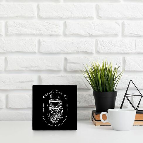 OFlich Book Lovers Wood Box Sign - Book Lovers Readers Gifts, the House of Wind Book Club Bookish Wooden Signs for Home Decor, Velaris Decor, Book Shelf Decor, Book Club Gifts 5x5 (Black-2) in Saudi Arabia