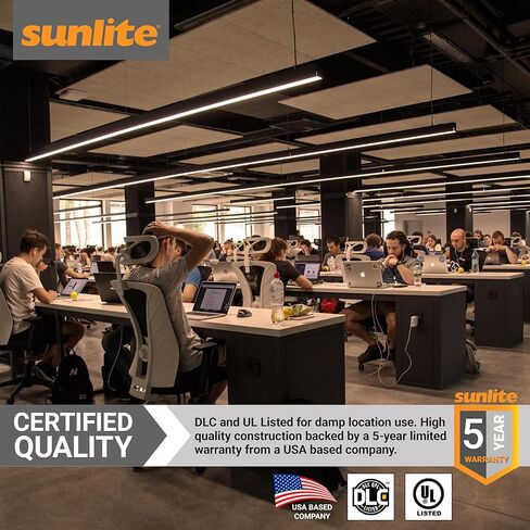 Sunlite 87925 LED T8 Plug & Play light Tube (Type A) 4 foot, 14 Watt (32W Equivalent) 2200 Lumens, Medium G13 Bi-Pin Base, Dual End Connection, Electronic Ballast Compatible, 3000K Warm White, 25 Pack in Saudi Arabia