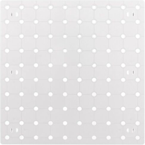 6 قطع من لوحات تنظيم الحائط بيجبورد، 9.8 × 9.8 بوصة، منظمة حرفية بيضاء بيجبورد مع حفر وبدون طريقة حفر، لوحة بيجبورد ABS لغرفة الحرف اليدوية، جراج منضدة المطبخ in Kuwait