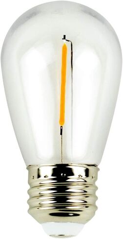 Newhouse Lighting S14LED15P Outdoor Weatherproof 1W (11W Equivalent) Shatter-Resistant S14 LED Replacement String Light Bulbs, Warm White 2700K, Standard E26 Base, 15-Pack in Saudi Arabia