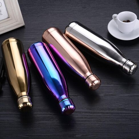 JPOJPO 17oz Insulated Water Bottle Plating Process, Double Vacuum Wall Stainless Steel Bottle for Outdoor Sports Camping Hiking Cycling Picnic Office Home in Saudi Arabia