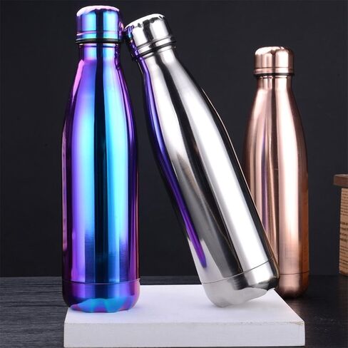 JPOJPO 17oz Insulated Water Bottle Plating Process, Double Vacuum Wall Stainless Steel Bottle for Outdoor Sports Camping Hiking Cycling Picnic Office Home in Saudi Arabia