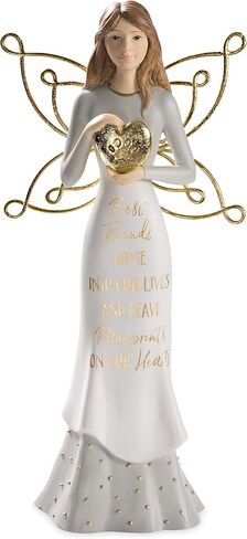 Pavilion Gift Company in Loving Memory-9 Inch White & Gold Angel Figurine, 9" in Saudi Arabia