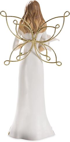 Pavilion Gift Company in Loving Memory-9 Inch White & Gold Angel Figurine, 9" in Saudi Arabia