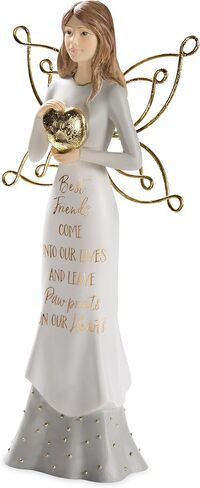 Pavilion Gift Company in Loving Memory-9 Inch White & Gold Angel Figurine, 9" in Saudi Arabia