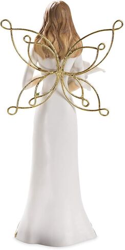 Pavilion Gift Company in Loving Memory-9 Inch White & Gold Angel Figurine, 9" in Saudi Arabia