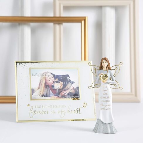 Pavilion Gift Company in Loving Memory-9 Inch White & Gold Angel Figurine, 9" in Saudi Arabia