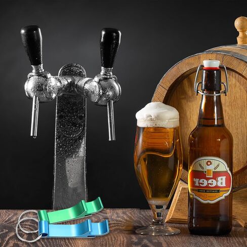 10 PCS Beer Bottle Openers Keychain for men, Metal jar Opener Soda Beverage Can Opener with KeyRing bulk Pocket Bottle Opener(black) in Saudi Arabia