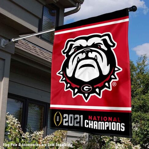 Georgia Bulldogs College Football National 2021 Champions House Banner Flag in Saudi Arabia