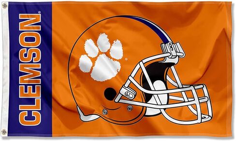 Clemson Large Football Helmet 3x5 College Flag in Saudi Arabia