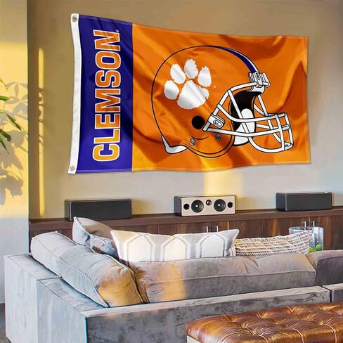 Clemson Large Football Helmet 3x5 College Flag in Saudi Arabia