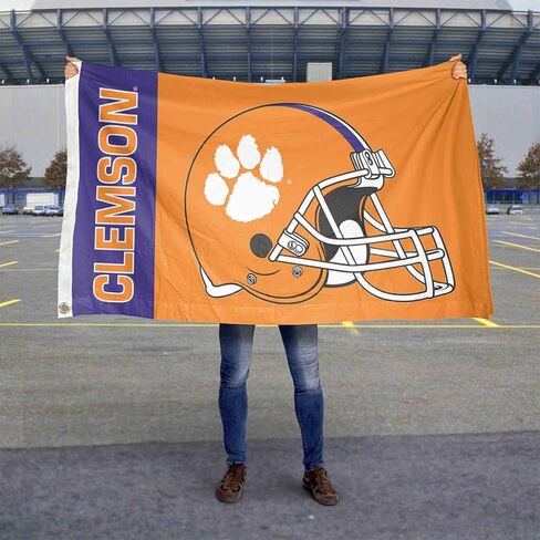 Clemson Large Football Helmet 3x5 College Flag in Saudi Arabia
