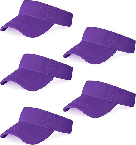 5 Pieces Sport Wear Athletic Visor Sun Sports Visor Hat Visor Adjustable Cap for Women and Men (One Size) in Kuwait