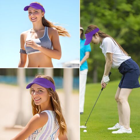 5 Pieces Sport Wear Athletic Visor Sun Sports Visor Hat Visor Adjustable Cap for Women and Men (One Size) in Kuwait