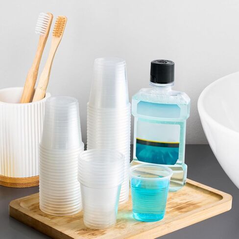 Turbo Bee 2500Pack 3oz Plastic Cups,Disposable Mouthwash Cups,3 Ounce Small Cups Ideal for Drinking Tasting, Food Samples，Mini Bathroom Cups in Saudi Arabia
