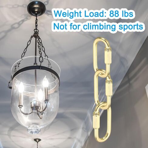 PATIKIL 4mm Steel Chain Quick Links, 5 Pack Screw Locking Chain Connector Oval Snap in Ring Hook Clips for Chandelier Backpack Tent, 44 Lbs Black in Saudi Arabia