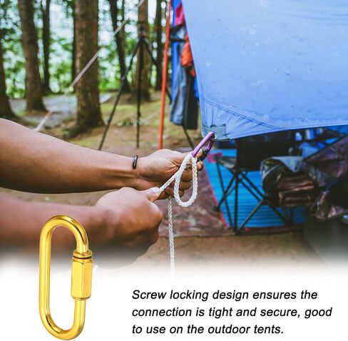 PATIKIL 4mm Steel Chain Quick Links, 5 Pack Screw Locking Chain Connector Oval Snap in Ring Hook Clips for Chandelier Backpack Tent, 44 Lbs Black in Saudi Arabia