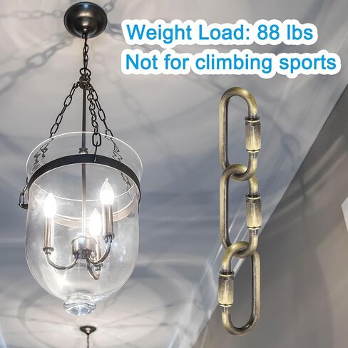 PATIKIL 4mm Steel Chain Quick Links, 5 Pack Screw Locking Chain Connector Oval Snap in Ring Hook Clips for Chandelier Backpack Tent, 44 Lbs Black in Saudi Arabia