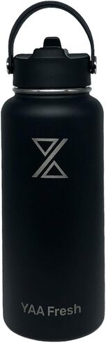 Yaa Fresh 24Oz BPA-Free 24 Hr Cold/12 Hr Hot Insulated Stainless Steel Sports Water Bottle with Straw and Lid, Food-grade Double Walled, Leakproof, Insulated Thermos, Wide Mouth for Men, Women & Kids in Saudi Arabia