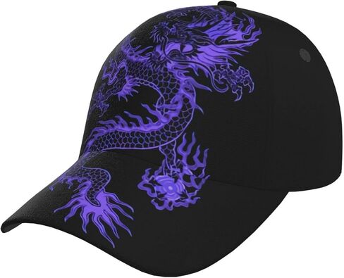 Blue Red Dragon Baseball Hat Unisex Cute Animal Cap Outdoor Summer Beach Vacation Headwear Hat for Women Men in Saudi Arabia