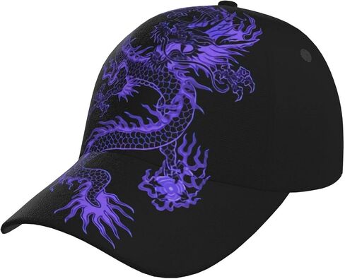 Blue Red Dragon Baseball Hat Unisex Cute Animal Cap Outdoor Summer Beach Vacation Headwear Hat for Women Men in Saudi Arabia