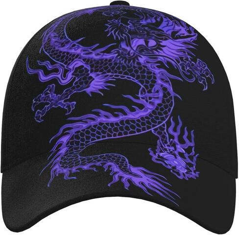 Blue Red Dragon Baseball Hat Unisex Cute Animal Cap Outdoor Summer Beach Vacation Headwear Hat for Women Men in Saudi Arabia