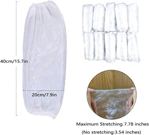 Disposable Arm Sleeves Covers, PeSandy 100pcs Waterproof PE Oversleeves Covers in Saudi Arabia