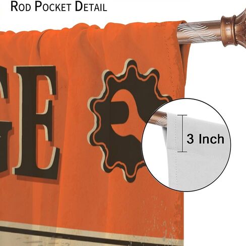 Vintage Car Curtains 1950s License Plate Garage Badge Repair Tools Pattern Print Kitchen Curtains Boys Bedroom Blackout Curtains Lovers Noise Reduction and Insulation Curtains 42x45 Inches 2 Panels in Saudi Arabia