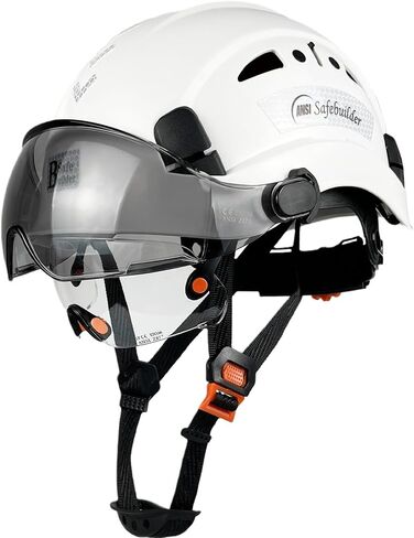 Industrial Safety Helmet with Build-in Visor ABS Hard Hat with Visor Adjustable Ventilation Hardhats Construction Head Protection ANSI Z89.1 in Saudi Arabia