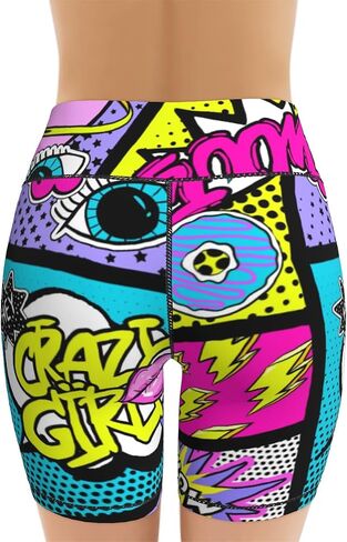 Tropical Leave Flower Butterfly Women's High Waist Yoga Shorts Biker Shorts Workout Athletic Running Hiking Gym in Saudi Arabia