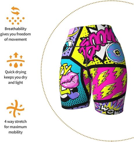 Tropical Leave Flower Butterfly Women's High Waist Yoga Shorts Biker Shorts Workout Athletic Running Hiking Gym in Saudi Arabia