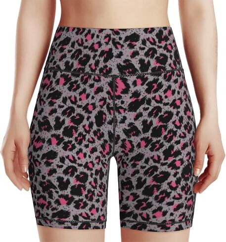 Tropical Leave Flower Butterfly Women's High Waist Yoga Shorts Biker Shorts Workout Athletic Running Hiking Gym in Saudi Arabia