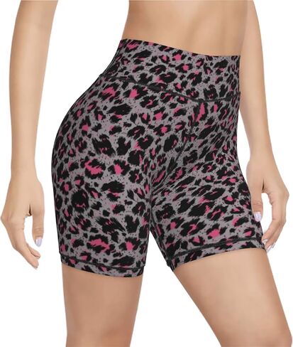 Tropical Leave Flower Butterfly Women's High Waist Yoga Shorts Biker Shorts Workout Athletic Running Hiking Gym in Saudi Arabia