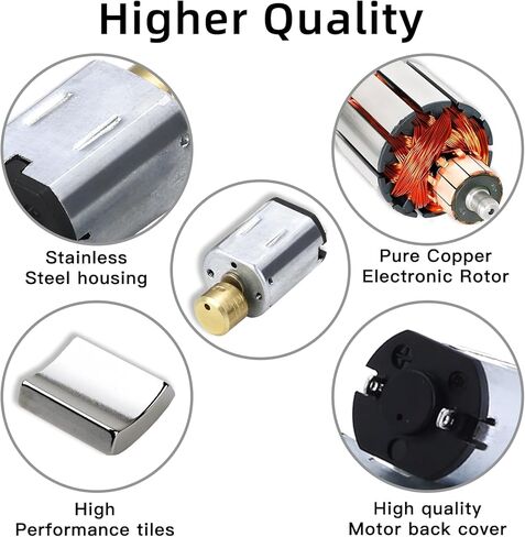 3PCS N20 DC Vibration Motor 3V 8000RPM Small Vibrating Motor for Remote Control Racing Toys, Vibrating Massager in Saudi Arabia