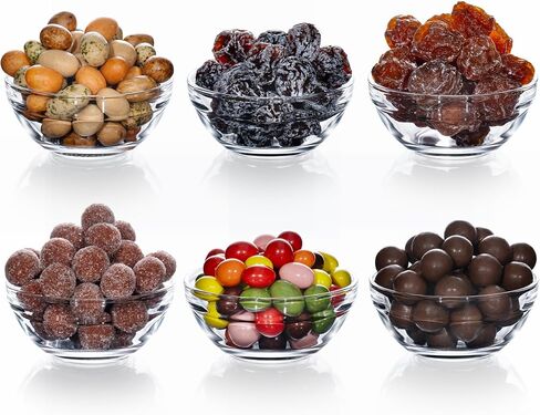 Mini Glass Prep Pinch Bowls, 3.5 inch 4 oz Clear Glass Bowls for Condiments, Small Glass Bowls, and Pinch Bowls (6 Pack) in Saudi Arabia