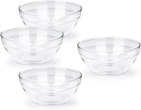 Mini Glass Prep Pinch Bowls, 3.5 inch 4 oz Clear Glass Bowls for Condiments, Small Glass Bowls, and Pinch Bowls (6 Pack) in Saudi Arabia
