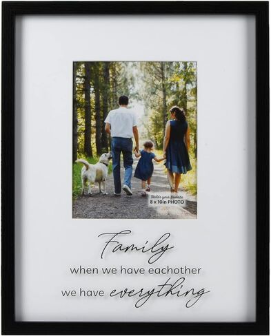 Prinz Family Matted 8x10-inch Shadowbox Picture Frame in Black in Saudi Arabia