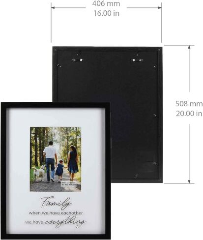 Prinz Family Matted 8x10-inch Shadowbox Picture Frame in Black in Saudi Arabia