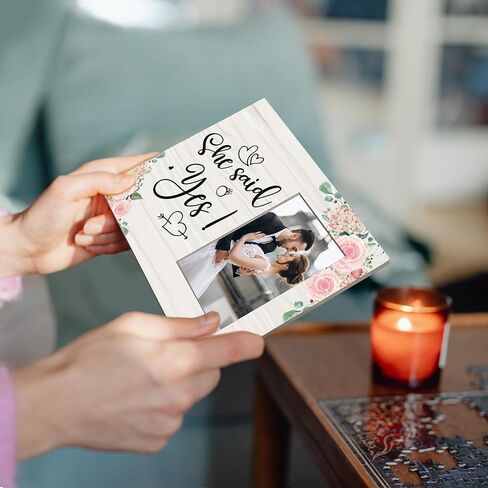 خطوبة قالت نعم إطارات الصور، هدايا الخطوبة زوجين إطار الصورة 4x6، إطارات الزفاف هدايا تشارك حديثا للزوجين هدايا الزفاف، هدايا عيد الحب الهدايا لها in Kuwait