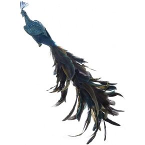 Kurt Adler 18-Inch Decorative Feather Peacock with Clip