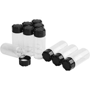 Clear Liquid Sampling Sample Vials Glass Bottles Vials Screwcap Capacity 5ml (1/6 Oz) Pack of 20