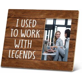 Retirement Gifts, Retirement Gifts For Women Men, The Legend Has Retired, Leaving Job Gifts, Gift For Boss Leaving, I Used To Work With Legends 10x8 Inch Wooden Tabletop Photo Frame