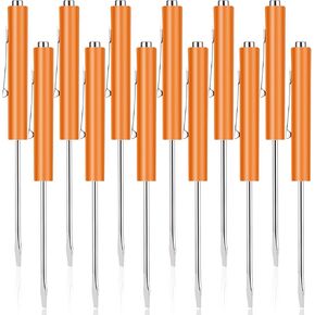 6 Pcs Pocket Screwdriver Mini Tops and Pocket Screwdrivers with Magnet Pocket Screwdriver for Mechanical Electrician Technician Repair Tool (Black)