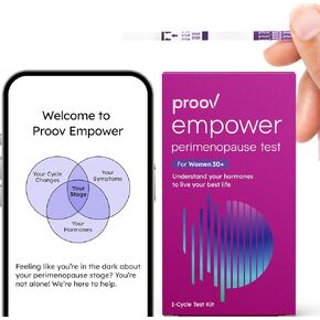 Proov Empower Perimenopause Test Kit At Home | Peri & Menopause Stage Test | Hormone Balance for Women Over 30 | Hormonal Test for Supplement Support | Tests Progesterone, Estrogen, FSH + LH | 1 Kit