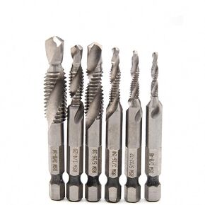 6 Packs Combination Drill & Taps Bit Set