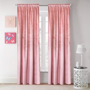 Roslynwood Blush Velvet Curtains Home Office Thermal Insulated Luxury Energy Saving with Rod Pocket & Clip Rings Top Light Blocking Window Drapery for Living Room,52W x 63L inch, 2 Panels